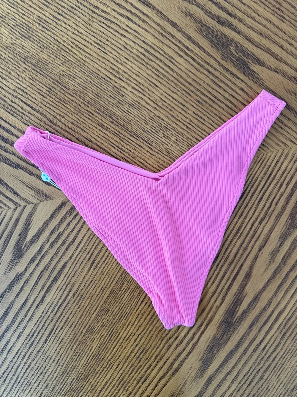 FRANKIES BIKINIS Enzo Ribbed Bikini Bottom - Cherub Pink